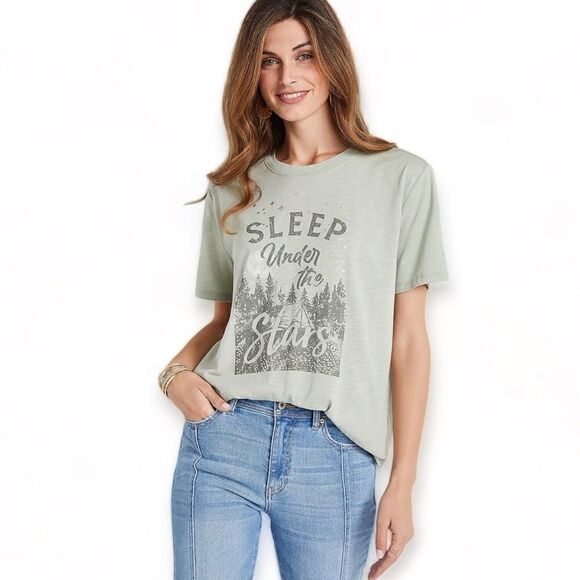 NWT Maurices Sleep Under The Stars Oversized Graphic Tee Sz L - Picture 1 of 11